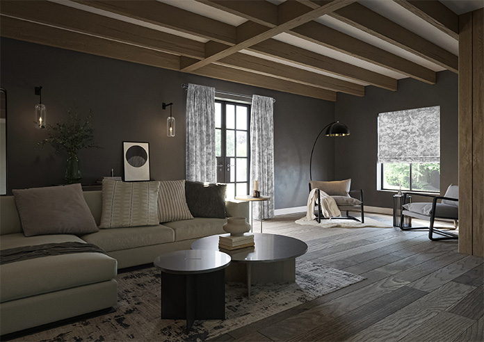 Cyrus Crushed Velvet, Grey - Made to Measure Curtains - Image 8